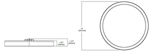 Halo Lighting SMD14R209SWHE 14" Round LED Surface Mount Downlight, 2000 Lumens, 90 CRI, 2700K-5000K, 120-277V White Finish