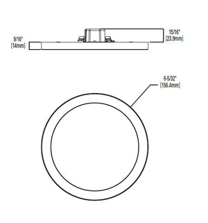 Halo Recessed SMD4R6927WH 4" Round LED Surface Mount Downlight, 690 Lumens, 90 CRI, 2700K, White Finish
