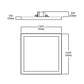 Halo Recessed SMD4S6935WH 4" Square LED Surface Mount Downlight, 740 Lumens, 90 CRI, 3500K, White Finish