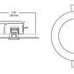 Halo Recessed SMD6R6935WHDM 6" Round LED Direct Mount Downlight, 740 Lumens, 90 CRI, 3500K, White Finish