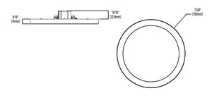 Halo Recessed SMD6R6940WH 6" Round LED Surface Mount Downlight, 792 Lumens, 90 CRI, 4000K, White Finish