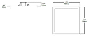 Halo Recessed SMD6S12930WHE 6" Square LED Surface Mount Downlight, 1135 Lumen, 90 CRI, 3000K, 120-277V, White Finish
