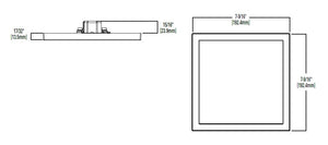 Halo Recessed SMD6S6930WH 6" Square LED Surface Mount Downlight, 790 Lumens, 90 CRI, 3000K, White Finish