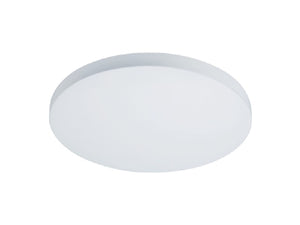 Halo Recessed SMX18RLSFSD2W 18" Round Surface Mount LED Downlight, Lumen Selectable 1500/2000/2500 Lumens, 90 CRI, Field Selectable CCT Dim-to-Warm/2700/3000/3500/4000/5000K, Phase Cut LE/TE 5% 120V, Matte White