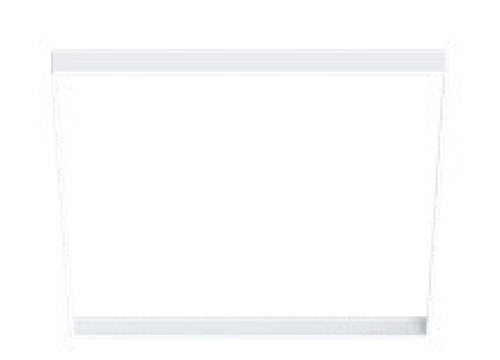 Halo Recessed SMX4STRMMW 4" Square Decorative Overlay, Paintable Matte White