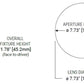 Halo Recessed SMX6RLSFS010 6" Round Surface Mount LED Downlight, Lumen Selectable 750/900/1200 Lumens, 90 CRI, Field Selectable CCT 2700/3000/3500/4000/5000K, Matte White, 0-10V 5%, 120-277V