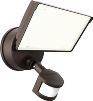 Halo TGS5S401MSCB High Output LED Security Floodlight, 5800 Lumens, 4000K, Single Head Motion Sensor, 120-277V, White