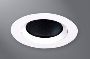 Halo Recessed TL3PIN2GMWWBRL 2" Aperture Pinhole With Oculus, Lens Rimless Trim, Micro-Prismatic Lens, Matte White Flange, White Oculus