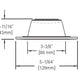 Halo Recessed TL410SC 4" Specular Clear Reflector, Diffuse Dome (Polymer) Lens, White Ring