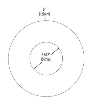 Halo Recessed TL41RMB 2" Round Pinhole Trim, Matte Black Flange