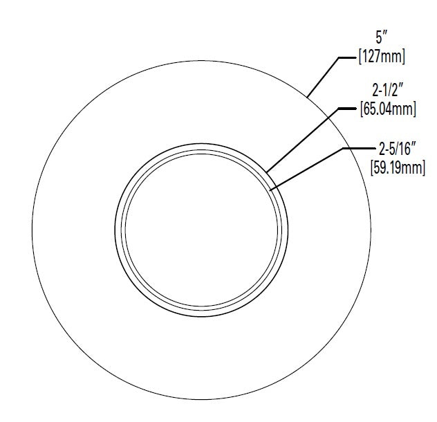 Halo Recessed TL43R2GMWWB 2" Round Lens Pinhole Trim, Diffuse Clear Shielding, Matte White Flange, White Lens Frame