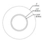 Halo Recessed TL45R6GMWBB 2" Round Lens Wall Wash Pinhole Trim, Matte White Flange, Black Lens Frame