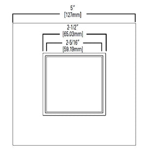 Halo Recessed TL46S6GMWWB 2" Square Lens Wall Wash Pinhole Trim, Matte White Flange, White Lens Frame