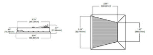 Halo Recessed TLS3LWW6GMWRL 3.25" Aperture Square Lens Wall Wash, Rimless Trim, Linear Spread Lens, Matte White Reflector and Flange