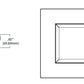 Halo Recessed TLS3PIN2GBNBB 2" Aperture Square Pinhole with Oculus, Open, Self-Flanged Trim, Micro-Prismatic Lens, Brushed Nickel Flange, Black Oculus