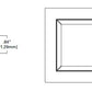 Halo Recessed TLS3PIN2GMWWBRL 2" Aperture Square Pinhole with Oculus, Open, Self-Flanged Trim, Micro-Prismatic Lens, Matte White Flange, White Oculus