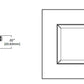 Halo Recessed TLS3PINMWBB 2" Aperture Square Pinhole with Oculus, Open, Self-Flanged Trim, Matte White Flange, Black Oculus