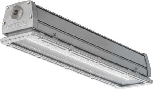Holophone EMXH L48 10000LM FGCL MD MVOLT GZ10 35K 90CRI 48" Petrolux Hazardous Location LED Low Bay Light, 10000 Lumens, Flat Clear Glass, .125" Thick, Medium Distribution, 120-277V, 0-10V Dimming, 5000K, 80 CRI