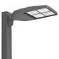 Hubbell Outdoor Lighting ASL1-160L-100-3K7-4F-UNV-A Sling Microstrike, 12000 Lumens, 3000K, 70 CRI, Type 4F Distribution, 120-277V, Arm for Square Poles with S2 Drill Pattern