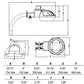 Hubbell Outdoor Lighting DDL-9L1 40W Wall or Ceiling Mount Decorative Wallpack, Arm Included, 1280MA, 120V, 5000K, 3437 Lumens, Gray Finish
