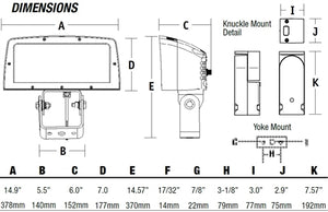 Hubbell Outdoor Lighting FLL-28L-95-4K7-W-U-Y-BLT-PC 96W LED Floodlight, Yoke Mount, Wide Beam, 120-277V, 8054 Lumens, 4000K, with Photocell, Bronze Finish