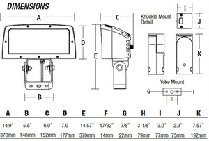 Hubbell Outdoor Lighting FLL-95-Y 95W LED Factor Floodlight, 120-277V, Wide Beam Spread, 9557 Lumens, Bronze Finish