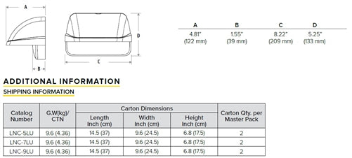 Hubbell Outdoor Lighting LNC-9LU-AM-3-035-DBT 22W 9 LEDs Compact LED Wallpack, Amber CCT, Type III Distribution, 350mA, Dark Bronze Matte Textured