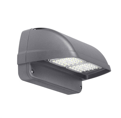 Hubbell Outdoor Lighting LNC2-48L-35-5K7-4W-UNV-DBT 35W Laredo LED Compact Wallpack, Full Cut Off, 5000K, Type III, Bronze Finish