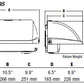 Hubbell Outdoor Lighting LNC4-36L-3K-065-2-U-GR 80W Large Litepak Wallpack, 36 LEDs, 3000K, 650mA, Type II Distribution, 120-277V, Gray Finish