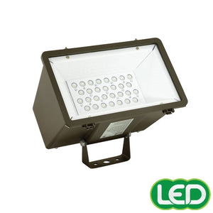 Hubbell Outdoor Lighting MHS-Y-30LU-5K-M-BZ 71W Miniliter Floodlight, Yoke Mounting, 30 LEDs, 120-277V, 5000K, Wide 3x3 Beam, 700mA, Bronze Finish
