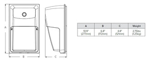 Hubbell Outdoor Lighting PRS-20-4K-PC 22.8W Permashield LED Wallpack, 120-277V, 2800 Lumens