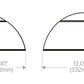 Hubbell Outdoor Lighting QSP1-12L-15-3K7-4-DB-PCU-E 15W Outdoor Quartersphere LED Wallpack, 12 LEDs, 3000K, 70 CRI, Type IV Distribution, Button Photocell, Battery Pack, Dark Bronze Finish