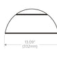 Hubbell Outdoor Lighting QSP1-24L-15-3K7-4F-120-DBT-PC-E 15W Outdoor Quartersphere LED Wallpack, 24 LEDs, 3000K, 70 CRI, Type IV Distribution,