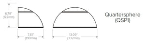 Hubbell Outdoor Lighting QSP1-24L-15-3K7-4F-120-DBT-PC-E 15W Outdoor Quartersphere LED Wallpack, 24 LEDs, 3000K, 70 CRI, Type IV Distribution,