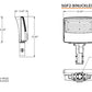 Hubbell Outdoor Lighting SGF2-120-LSCS-UNVC 120W Sling Flood LED, SGF2 Size, Switchable CCT 3000K/4000K/5000K, Knuckle and Trunnion Mount