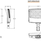 Hubbell Outdoor Lighting SGF3-200-LSCS-UNVC 200W Sling Flood LED, SGF3 Size, Switchable CCT 3000K/4000K/5000K, Knuckle and Trunnion Mount