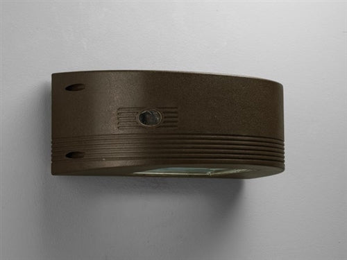 Hubbell Outdoor Lighting WMR-42F1-PC 42 CFL Compact Wall Sconce, 120V Photocontrol, Radius Shape, Lamp Included, Dark Bronze Finish