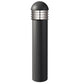 Hydrel 3110C H42 4COB AMBLW MVOLT SYM LP BZ LED Louvered Round Bollard Dome Top, 4COB Lamp Type, Limited Wavelength Amber 591 Nanometers, 120-277V, Symmetrical Distribution, Black