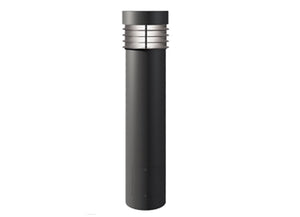 Hydrel 3120C H42 8COB 50K MVOLT SYM LP BL 40" LED Louvered Round Bollard Flat Top, 8COB Lamp Type, 5000K Color Temperature, 120-277V, Symmetrical Distribution, Black