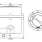 Hydrel PDX4 BSS 9LED WHT41K MVOLT SP FLC 12S TKO 4" Architectural In-Grade LED Low Voltage, Brushed Stainless Steel, 4100K White, 120-277V, Spot Distribution, Flat Lens Clear, Two 1/2" NPT Side, Tilt Kit Optic