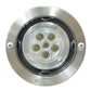 Hydrel PDX4 BSS 9LED WHT27K MVOLT SP FLC 12S TKO 4" Architectural In-Grade LED Low Voltage, Brushed Stainless Steel, 2700K White, 120-277V, Spot Distribution, Flat Lens Clear, Two 1/2" NPT Side, Tilt Kit Optic