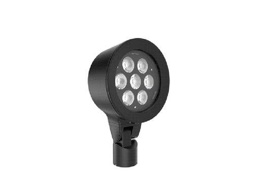 Hydrel SAF7 LED P1 80CRI 27K MVOLT 6DEG CWL KM DDB Floodlight, P1 Performance Package, 80 CRI, 2700K, 120-277V, 6 Degrees Distribution, Clear Watershed Lens, Knuckle Mount, Designer Bronze