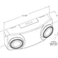 Isolite BUG-6W-WH-MB-SD BUG High Performance LED Emergency Light, 6W, White, Back Mount, Self Diagnostic