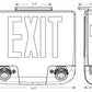 Isolite DCL-R-U-BA-2-MTEBP Die-Cast LED Exit & Emergency Combo, Red Letters, Double Face, Brushed Aluminum Face Color, Brushed Aluminum Frame Color, Universal Mount