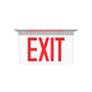 Isolite ELT2-AC-R-1W-AG-BA-MRC-AR Elite Edge-Lit Exit Sign, AC Only, Red Letter, Single Face, White Background, Angular Trim Frame, Brushed Aluminum Frame, Recessed Ceiling Mount, Arrow Right