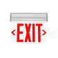 Isolite EUG-AC-G-1C-MTEB 2W Universal Surface Mount Edge-lit LED Exit Sign, AC Only, Green Illumination, Single Face, Clear Background Face, Top/End/Back Mount