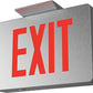 Isolite LPDC2-AC-R-1-WH-WH-MTEB 5W Die-Cast Aluminum LED Exit Sign, AC Only, Red Illumination, White Face, White Body,  Top/End/Back Mount