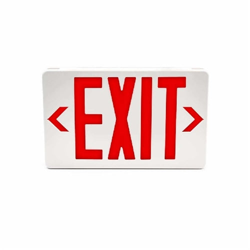 Isolite RL-EM-R-U-BK-MTEB Reliance Thermoplastic LED Exit Sign, AC with Ni-Cad Battery Backup, Red Illumination, Universal Face, Black Frame, Universal Mount