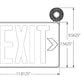 Isolite RLC-LED-R-U-WH-MTEB RLC-LED Thermoplastic Exit & Emergency Combo, Red Letters, Universal Face Count, White, Top/End/Back Mount
