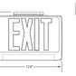 Isolite RLP-G-U-WH-MTEB Damp Location Thermoplastic Pipe Exit and Emergency Combo, Green Illumination, Universal Face, White Frame, Top/End/Back/Mount